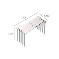 Adjustable Plate Organizer Rack Retractable Small Dish Drying Rack Stainless Steel Pot Lid Organizer for Cabinet Kitchen Cover