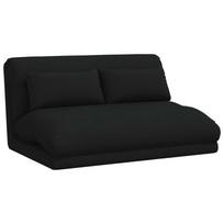 vidaXL Fauteuil de sol ajustable Noir Tissu