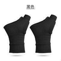 Sports Wrist Guard Breathable Compression Wrap SweatAbsorbing Thumb Support Sleeve for Black S