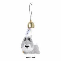 Pre-order Stray Kids RUN IT SEOUL SKZOO Plush Doll Bell Key Ring Wolf Chan
