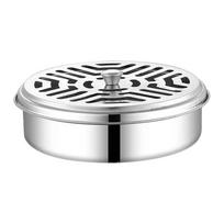 Mosquitoes Coils Holder Stainless Steel Repellant Rack Mosquitoes Incense for Burner Box Sawtooth Mesh Bracket with Cove