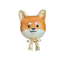 Paauksuotas geltonas Shiba Inu sagė: Unisex mielas gyvūno segtukas kostiumams ir aksesuarams (24 rinkinys)
