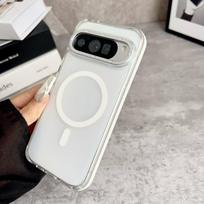 Heavy-Duty Shockproof & Anti-Slip Case for Google Pixel 9 10 Pro XL Magnetic Cover, Nano-Coating Anti-Oxidation & Gradient Color Google Pixel 9 balta