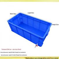 Stačiakampis vėžlių akvariumas su nutekėjimu - Sutirštinto plastiko veisimo ir apyvartos dėžė namų akvariumui Turtle Box + Side Drain