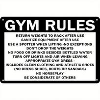 Vintage Metal Gym Sign Workout Rules Poster Iron Tin Wall Art įvairiaspalvis