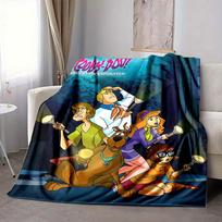 1 vnt. Scooby-Doo flanelinis pledas - Lengvas, minkštas, šiltas, visų sezonų pledas sofai, lovai, kelionėms, stovyklavimui  L1029086 80x120cm
