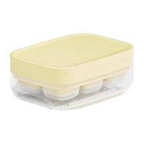 Silicone Ice Cube Tray with Lid Easy Release Mini Square Ice Mold geltona