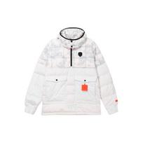 Nike LeBron Hybrid Stay Warm Plaid Half-Zip Hooded Down Jacket White AT3905-121 L