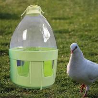 Automatinis paukščių vonelė, kabinamas vandens dozatorius su rankena, PP talpykla, praktiškas ir lengvas 6L gray