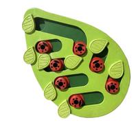 Interactive Pet Feeding Puzzle Slow Feeder Toy for Cats and Dogs Durable Non-Toxic Material with Food Dispensing Slots and Paw Print Design