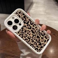 Leopardo rašto silikoninis dėklas, skirtas Motorola Moto Edge 70 50 Pro 60 Fusion 40 Neo G22 G24 G84 G86 G53 G14 G15 G35 G52 G60 G75 G54 Motorola G34 white