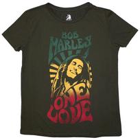Bob Marley Ladies T-Shirt: One Love Gradient (Small) 2XL