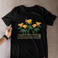 California Poppy Flower Vintage T-Shirt State Parks Floral Graphic Tee XXXXL