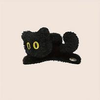 1pc Autumn and Winter Fashion Plush Cat Claw Clip, Cute Cartoon Women's Shark Clip, Super Cute Ponytail Bun Clip. Size fits all