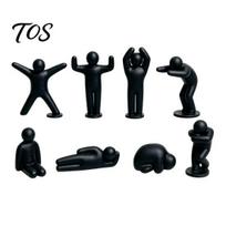 Matte Finish Figurines 8Pcs Mini Sports Figurines, Minimalist Abstract Human Statues with Multi-Poses, Anthropomorphic Art Pieces Stress Relief juoda