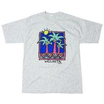 Vintage 80s Panchos Vallarta Mexico Palm Tree Beach Graphic Art Souvenir T-shirt L