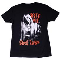 Hot Avril Lavigne Bite Me Short Sleeve All Size Black Tee Shirt SA547 XXL