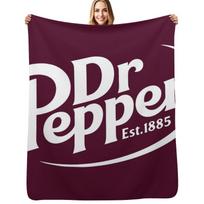 Dr Pepper Soda Throw Blanket Soft Breathable Blanket for Night Sleeping Size: 75*100cm, Weight: 230 GSM