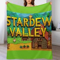 Stardew Valley Intro Throw Blanket Versatile Cozy Throw Blanket for All Occasions Size: 75*100cm, Weight: 230 GSM