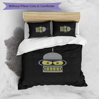 Bender Printed 3PCS Bedding Set Soft Breathable Duvet Cover Pillowcases Set Washable Bedroom Decor Home Gift 135cm*200cm
