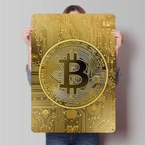 Bitcoin Tech Tinplate Posters Customizable Wall Art Retro Vintage Metal Signs for Home Room Custom Plate Bathroom Decor Items 20X30CM