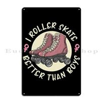 Roller Skating Metal Sign Wall Mural Wall Decor Designs Party Retro Tin Sign Poster 20X30CM
