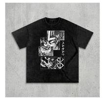 Berserk Manga Graphic T-Shirt, Guts Anime Panel Tee, Black White Vintage Anime Shirt, Dark Fantasy Streetwear Tee, Grunge Manga Shirt Gift 4XL