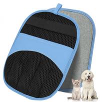 Pet Hair Removal Grooming Glove Cat Dog Fur Cleaning Brush Tool mėlyna