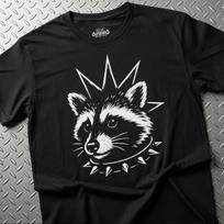 Punk Raccoon Shirt Trash Panda Tee Black T-Shirt Funny Raccoon Tee Grunge Aesthetic Punk Graphic Tee Gift For Animal Lover S