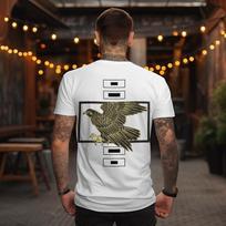 Vintage Japanese Golden Hawk T-Shirt | Abstract Warrior Bird Tee M