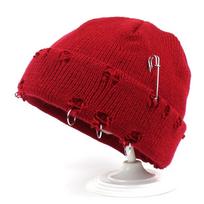 Žieminė Harajuku y2k Beanies Megzta Skrybėlė Moteriška Mada Šilta Stora Gorro Vyrų Hip Hop Skullcap Trumpa Skrybėlė Unisex Basic Cap black