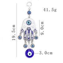 Muslim Hamsa Fatima Palm Turkish Blue Eyes Boncuğu Exorcism Lucky Amulet Metal Car Pendant Feng Shui Meditation Mascot Key Chain