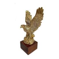 Metalinis Skrendantis Erelis su Pagrindu Dekoratyvinė Statulėlė Antikvarinė Statulėlė Suvenyras Trofėjus Apdovanojimas, Vastu Galios Stiprumas, 24 cm, 10 cm, Auksinis