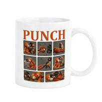 Punching Monkey Boxing Ceramic Mug 330ml Unique Ceramic Cup with Ergonomic Handle & Fade-Resistant Print Cold Hot Drink Cup for Coffee Tea 330ml A
