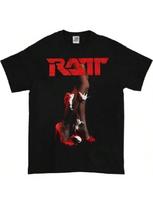 Ratt Band Nauji Juodi Marškinėliai Unisex Roko Grupės Dvisiaukštis T-shirt(1) S juoda
