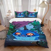 3pcs bedding set K-Pop Demon Hunters Includes 1 Comforter + 2 Pillowcases, Without Pillow Inserts, Soft Comfortable, Lightweight Breathable, 135x200cm