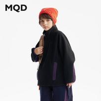 MQD Kids' Plush Thickened Stand Collar Fleece Sweatshirt 110
