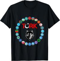 Kazachstanas,Gokturk,Turanas,Turkijos Vėliava,Turkų Vėliava,Turkija. Marškinėliai XXXL black