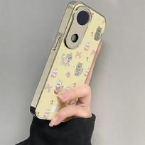 Silicone Full Coverage Phone Case Vivo S20 Pro With Bowknot Cat Design Cartoon Style Shockproof Protective Cover Full-screen Bowknot Cat Design