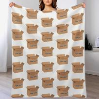 the box Throw Blanket Luxurious Soft Fuzzy Blanket for Sofa Bed Size: 75*100cm, Weight: 230 GSM