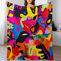 Folly II Throw Blanket Flannel Fleece Soft Warm Throw Blanket Size: 75*100cm, Weight: 230 GSM