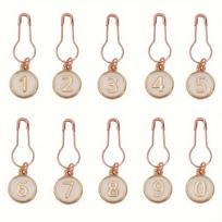 10Pcs/Pack Enamel Charm Crochet Locking Stitch Markers Number Markings Knitting Tools  Knitting Style 5