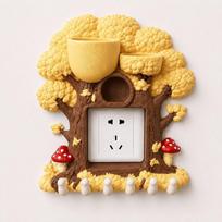 3D Printed Key Hook Creative Light Switch Sleeve Remote control storage  Living Room Decor geltona
