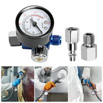 1/4  Air Pressure Regulator Spray Paint Gun Pressure Gauge Pneumatic Tool Accessory General General Pressure Regulating Valve