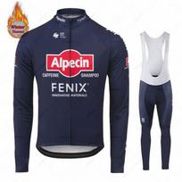 Fleece Thermal Cycling Set Winter Bike Jersey Pants Road Mountain Biking Outdoor Sports Unisex XS
