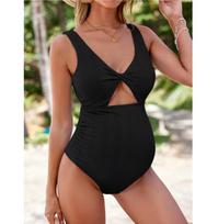 Nėščiosios vientisas maudymosi kostiumas Vienspalvis Atviras Paplūdimio maudymosi kostiumai Europos Bikini Premama Maudymosi kostiumai S mėlyna