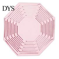Flat Storage Cup Holder Mesh Coaster And Drink Carrier, Silicone Reusable Non Slip Bottle Holder, 2 in Modern Table Decor 1 Portable Mat Bag, rožinė