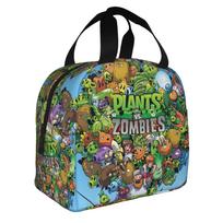 Plants vs. Zombies Game  Resuable Lunch Box Women Waterproof  Thermal Cooler Food Insulated Lunch Bag School One Size black