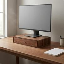 Stalo stalčių organizatorius Ištraukiami stalčiai Medinis stalas Stačiakampė medinė laikymo dėžutė 1 stalčius 3-drawers brown