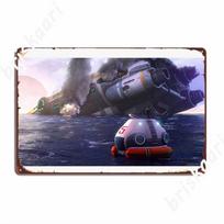 Subnautica Escape Pod Artwork Metal Sign Cinema Living Room Vintage Cinema Wall Plaque Tin Sign Poster 20X30CM